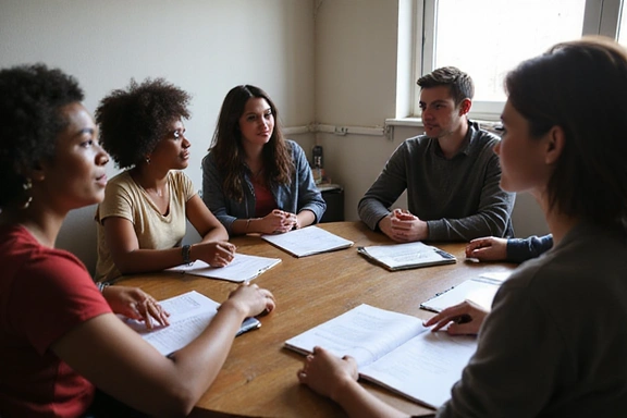 Small group discussion in a workshop
